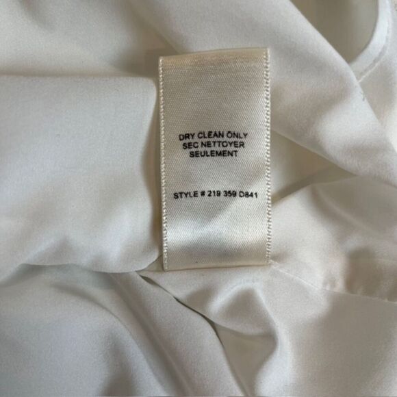 Rebecca Taylor Stretch Texture Scalloped Scoop Neck Dress White Tiered Size 2 - Picture 10 of 14